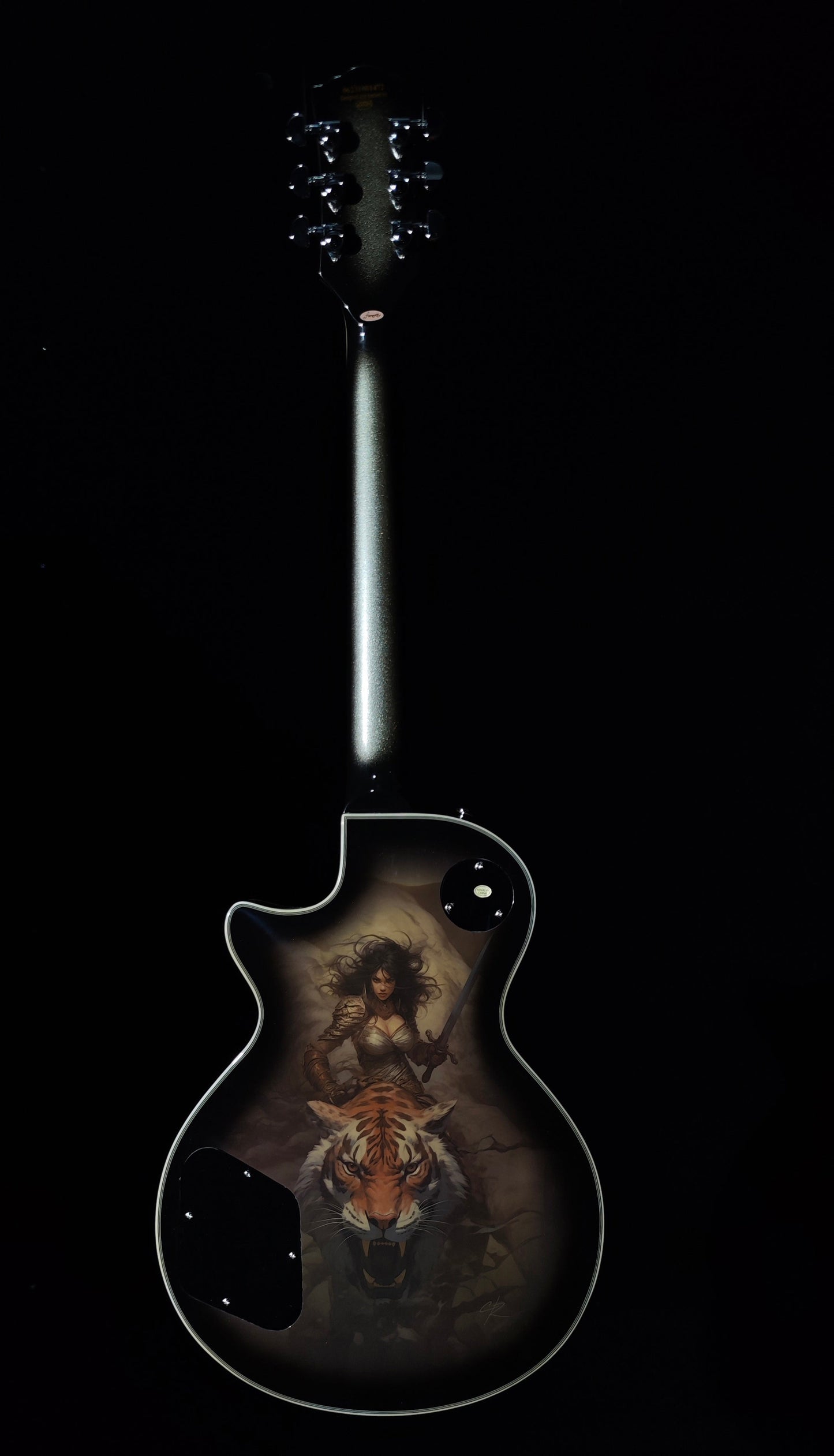 NEW Firefly FFSP CUSTOM ELECTRIC GUITARS ROLLER BRIDGE (Vintage Silver BURST) Tiger Queen