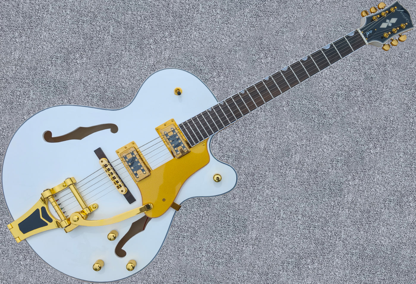 Firefly Full Hollow Body Guitar(White Color)