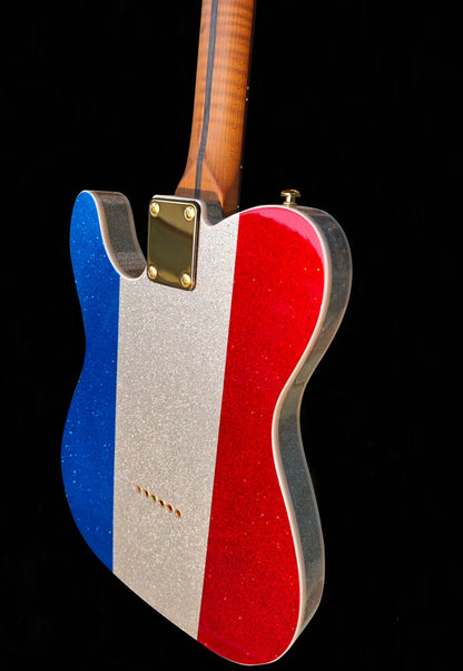 New Firefly FFTL Classic Model Electric Guitar (Red/Silver/Blue Stripes Color)