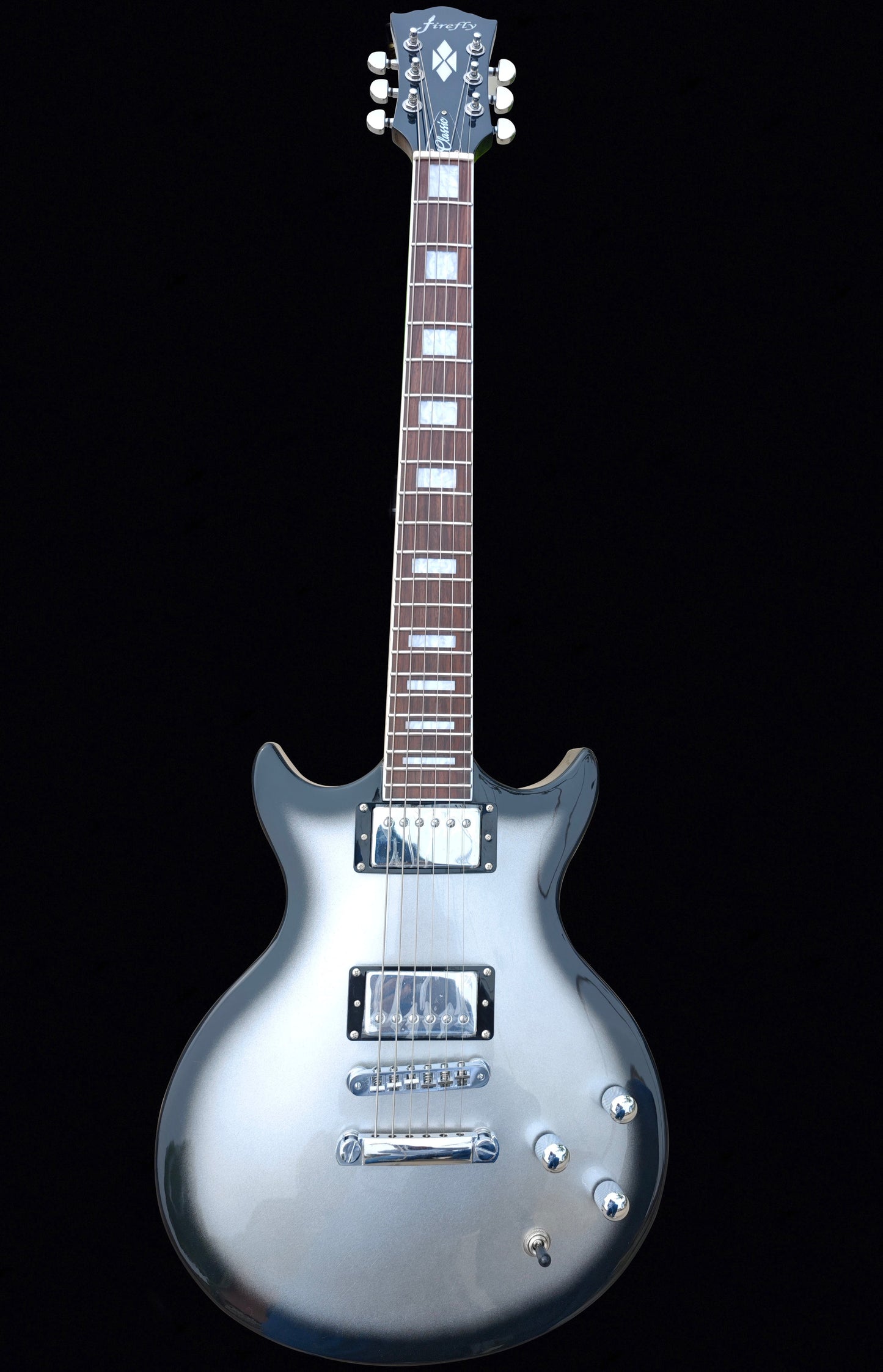 Promotion!Firefly FFTC Transparent Silver Color Solid Body Electric Guitar
