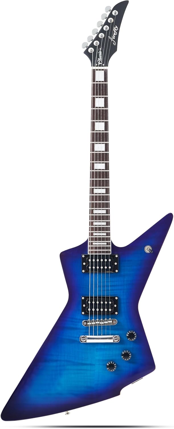 Firefly FFLX Solid Body Electric Guitar,Mahogany Guitar body,Stainless steel and ball end frets,rosewood fretboard(Purple Color)