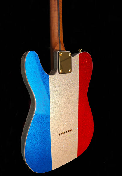New Firefly FFTL Classic Model Electric Guitar (Red/Silver/Blue Stripes Color)