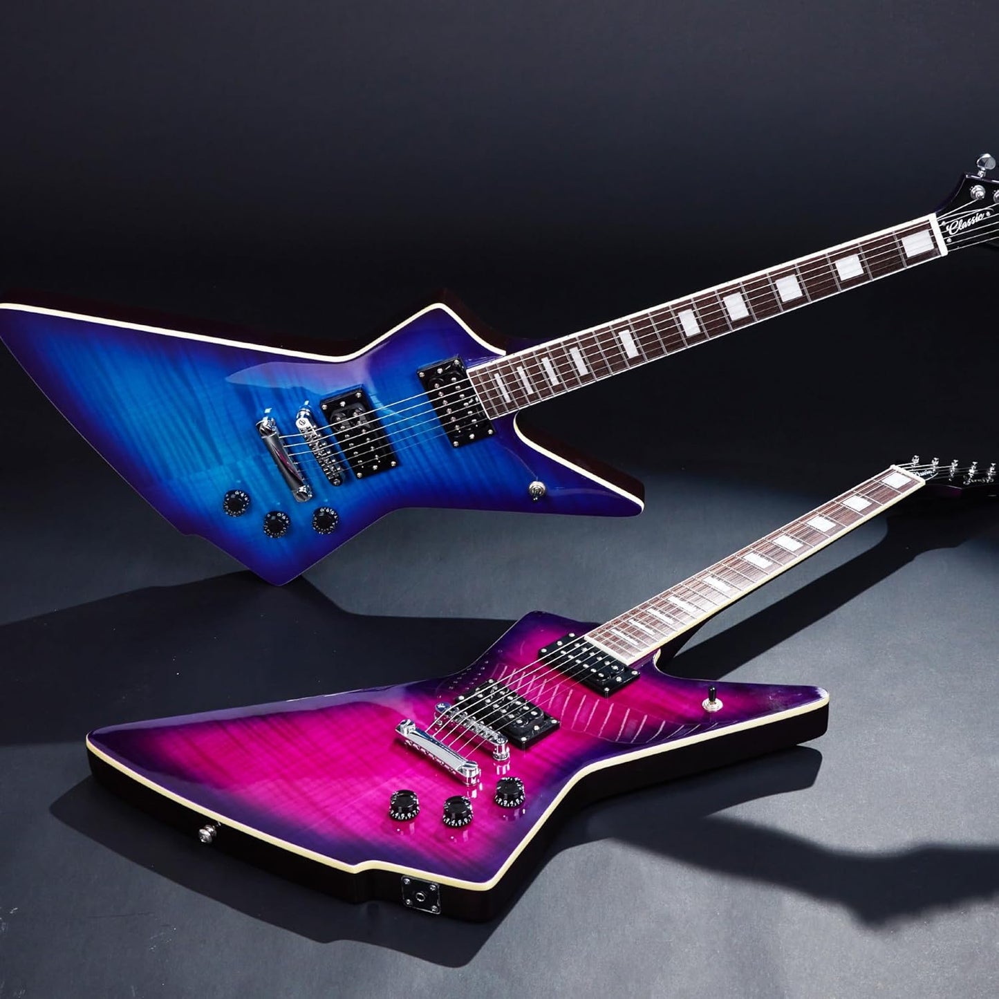 Firefly FFLX Solid Body Electric Guitar,Mahogany Guitar body,Stainless steel and ball end frets,rosewood fretboard(Purple Color)