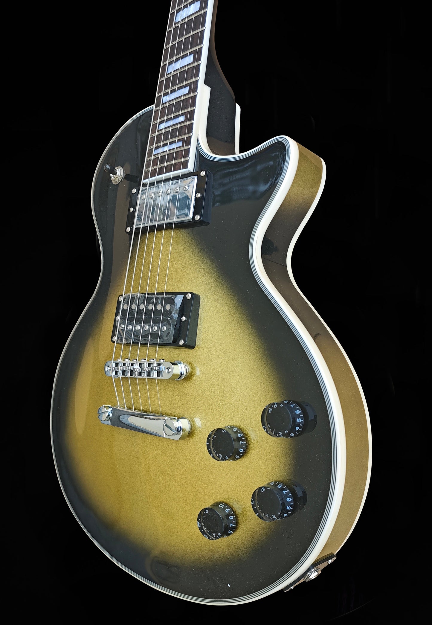 NEW Firefly FFSP CUSTOM ELECTRIC GUITARS ROLLER BRIDGE (Vintage Silver BURST) Gorgon