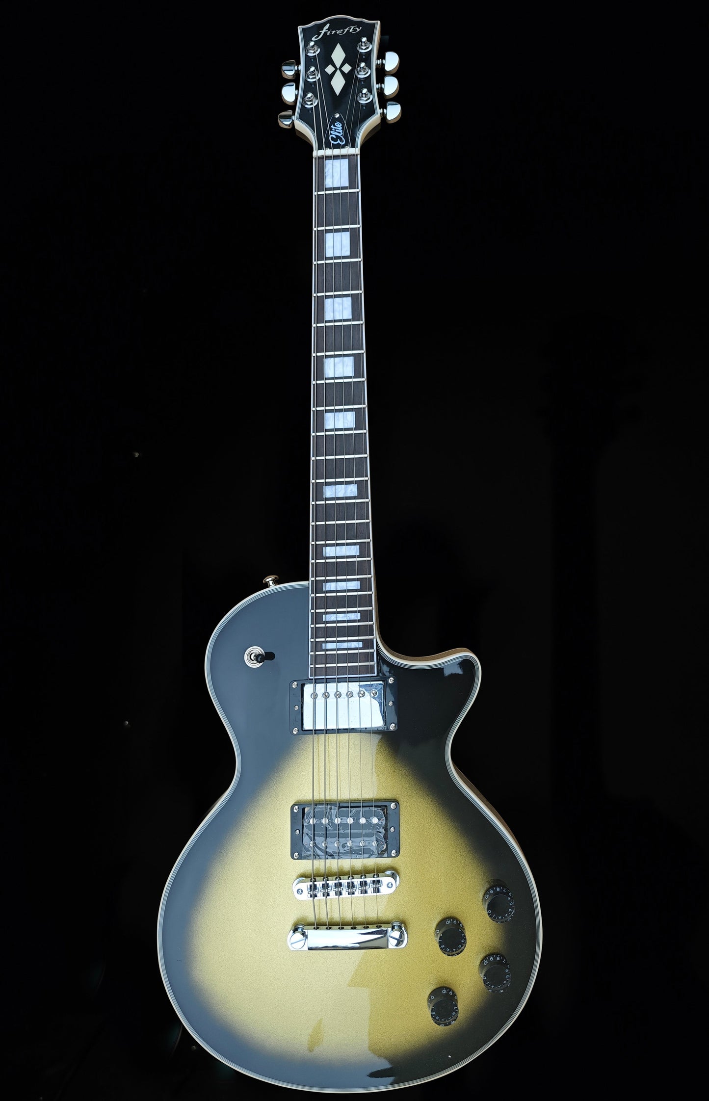 NEW Firefly FFSP CUSTOM ELECTRIC GUITARS ROLLER BRIDGE (Vintage Silver BURST) Tiger Queen