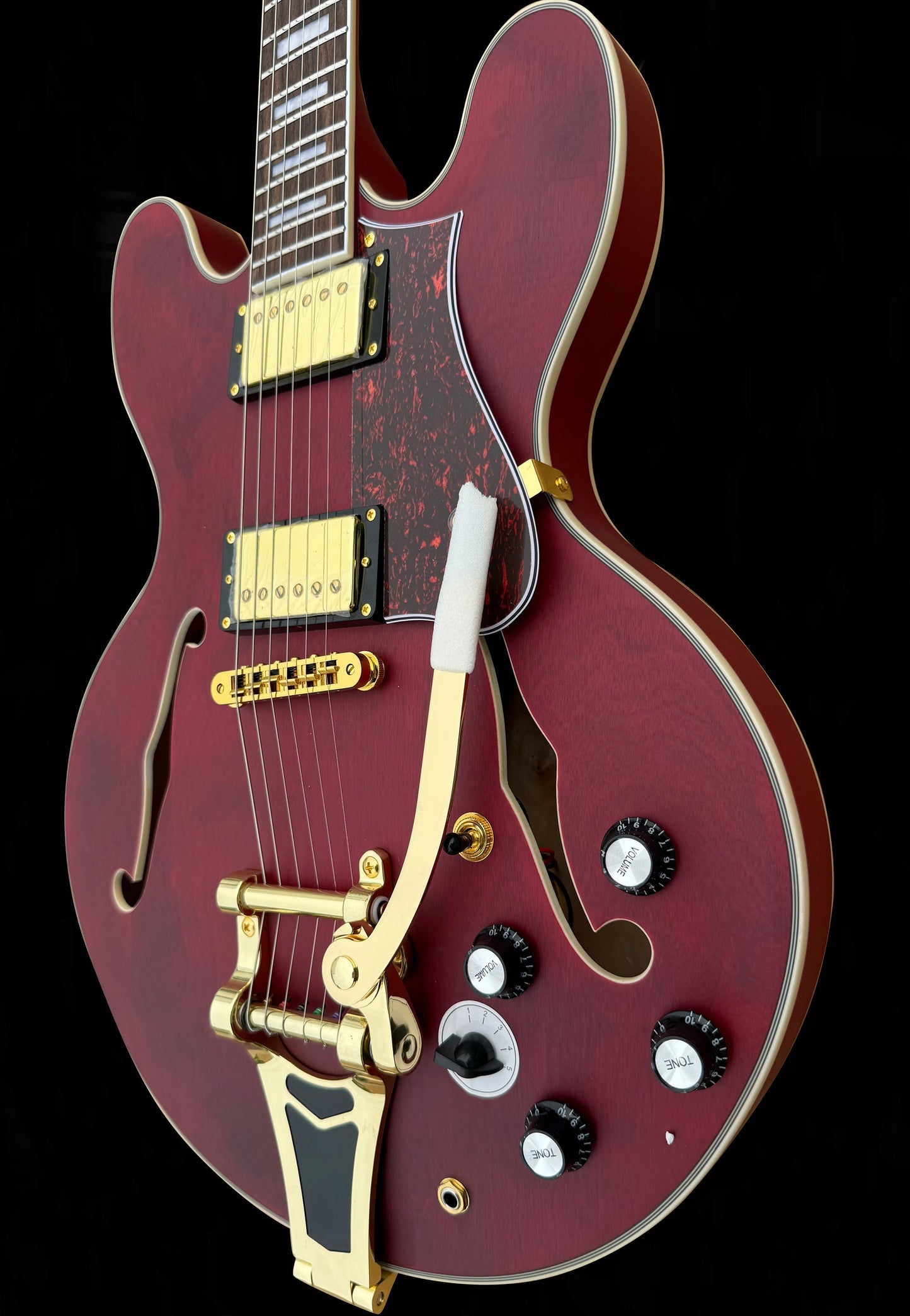 New Firefly FF338PRO Full Size Semi Hollow body Electric Guitar (Matte Red Color)